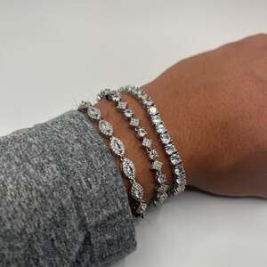 Moissanite Tennis Bracelet Silver 5mm 7 Inch Brand New VVS1 Crazy Shine No Pass